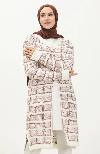 Trikot geknöpfte Strickjacke 80061-01 Ekrü 80061-01