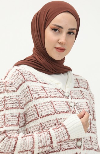 Trikot geknöpfte Strickjacke 80061-01 Ekrü 80061-01