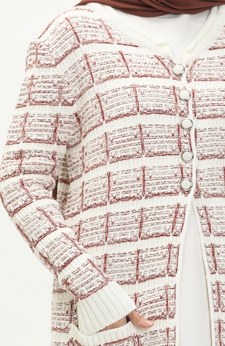 Trikot geknöpfte Strickjacke 80061-01 Ekrü 80061-01