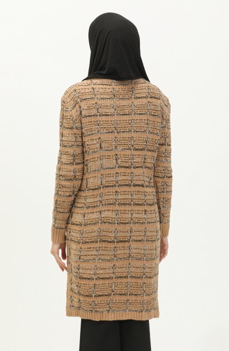 Trikot geknöpfte Strickjacke 80061-02 Milchkaffeefarben 80061-02