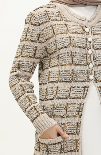 Trikot geknöpfte Strickjacke 80061-05 Beige 80061-05