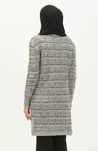 Buttoned Knitwear Cardigan 80061-10 Gray 80061-10