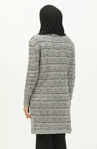 Triko Düğmeli Hırka 80061-10 Gri