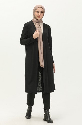 Cardigan Long Basique 8565-01 Noir 8565-01