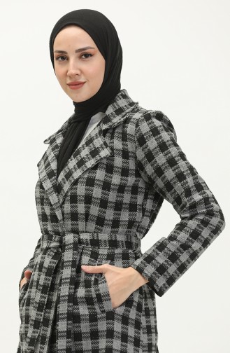 Plaid Belted Cape 5507-04 Anthracite 5507-04