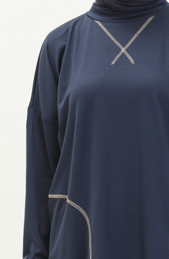 Oyya Flatlock Detail Sweatshirt 238468-01 Navy Blue 238468-01