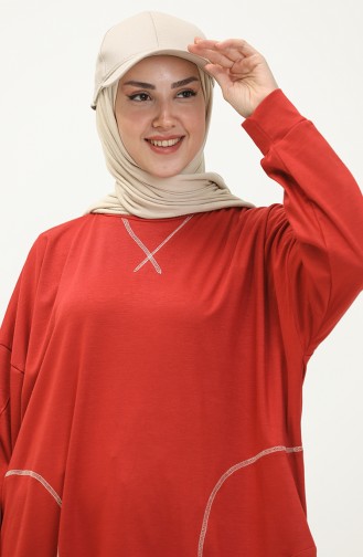 Oyya Sweatshirt mit Stichdetail 238468A-01 Ziegelrot 238468A-01