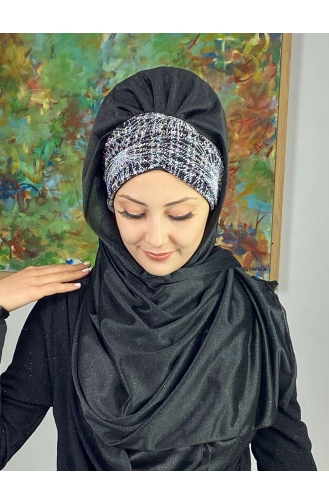 Black Ready to Wear Turban 17ŞAL52-02
