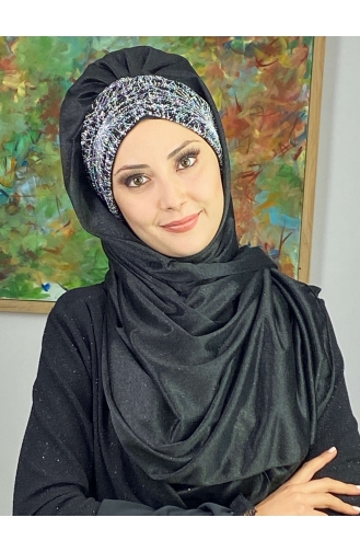 Black Ready to Wear Turban 17ŞAL52-02