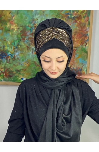 Gold Ready to Wear Turban 17ŞAL52-03