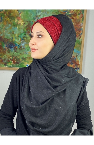 Rot Praktischer Turban 17ŞAL52-07