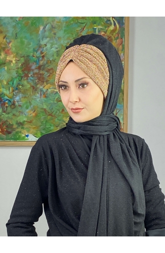 Turban Pret-a-Porter Jaune Or 17ŞAL52-08