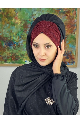 Claret Red Ready to Wear Turban 17ŞAL52-09