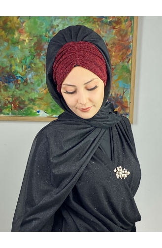 Claret Red Ready to Wear Turban 17ŞAL52-09