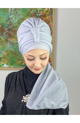 Hürrem Bonnet Écharpe Pailleté Single Unit 57ARA181222-11 Gris Argent 57ARA181222-11