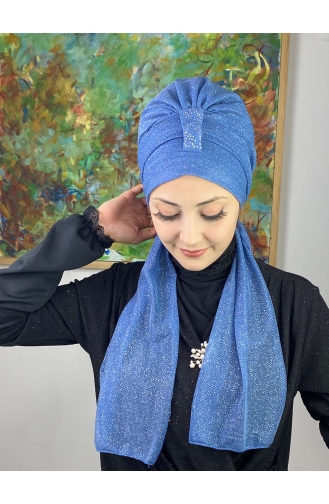 Hürrem Bonnet Écharpe Pailleté Single Unit 57ARA181222-04 Indigo 57ARA181222-04