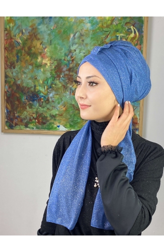 Hürrem Bonnet Écharpe Pailleté Single Unit 57ARA181222-04 Indigo 57ARA181222-04