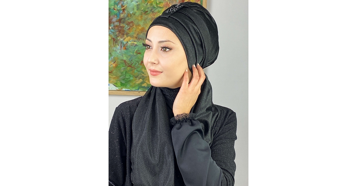 Écharpe Birthday Baddie Tissu Pailleté Noire Et Blanche Pour