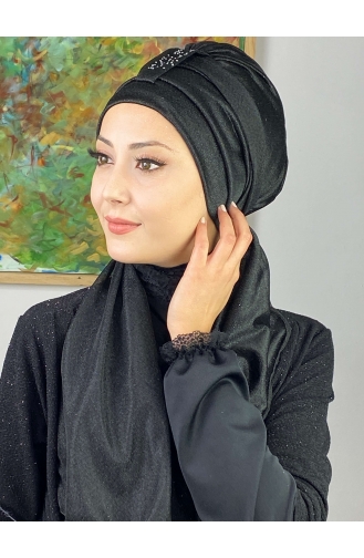 Hürrem Bonnet Écharpe Pailleté Single Unit 57ARA181222-08 Noir 57ARA181222-08