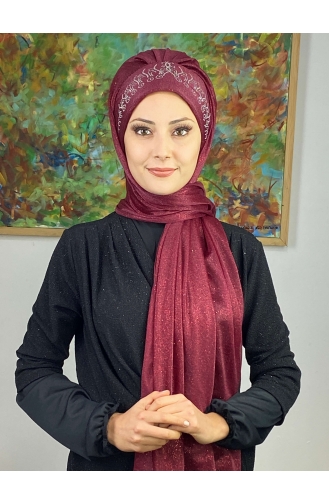 Claret Red Ready to Wear Turban 17ŞAL62-01