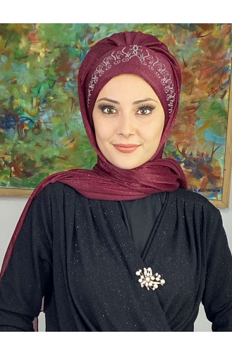 Claret Red Ready to Wear Turban 17ŞAL62-01