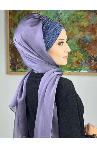 Dark Lilac Ready to wear Turban 17ŞAL1-11