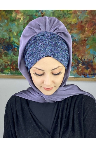 Dark Violet Ready to Wear Turban 17ŞAL1-11