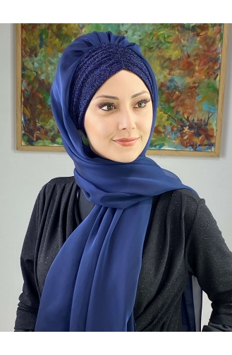 Turban Pret-a-Porter Bleu Marine 17ŞAL1-01