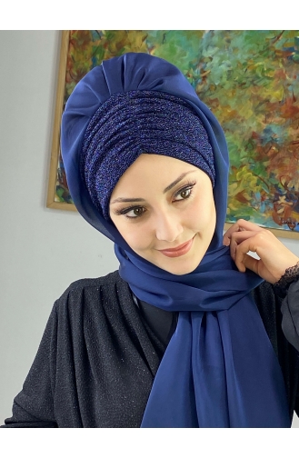 Turban Pret-a-Porter Bleu Marine 17ŞAL1-01