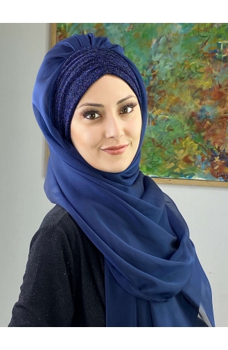 Turban Pret-a-Porter Bleu Marine 17ŞAL1-01