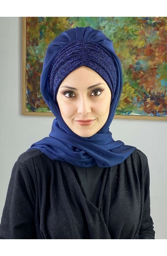 Turban Pret-a-Porter Bleu Marine 17ŞAL1-01