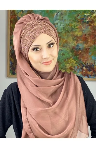 Copper Ready to Wear Turban 17ŞAL1-03