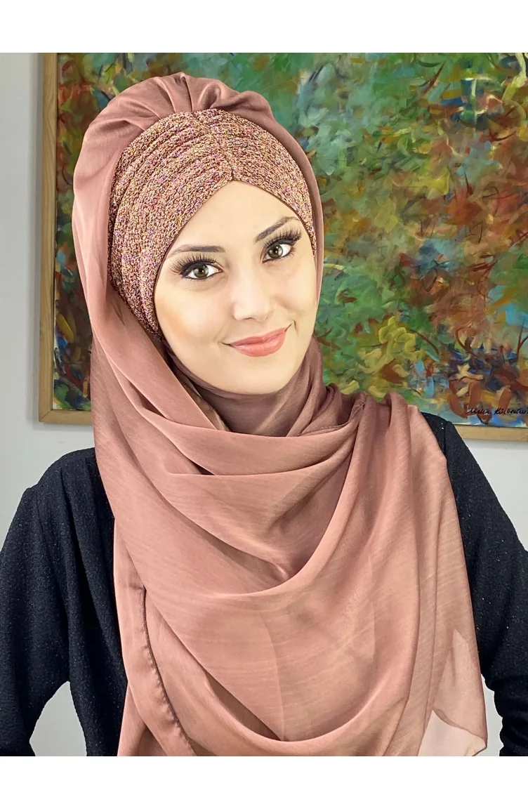 Copper Ready to Wear Turban 17ŞAL1-03
