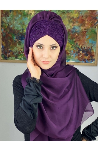 Purple Ready to Wear Turban 17ŞAL1-05