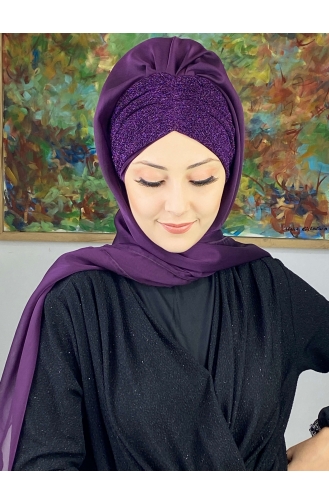 Purple Ready to Wear Turban 17ŞAL1-05