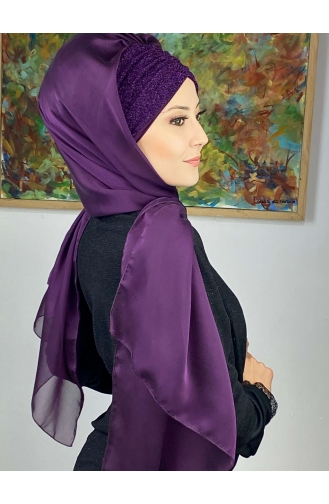 Purple Ready to wear Turban 17ŞAL1-05