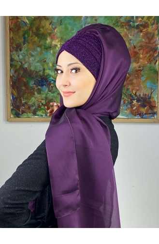 Purple Ready to wear Turban 17ŞAL1-05