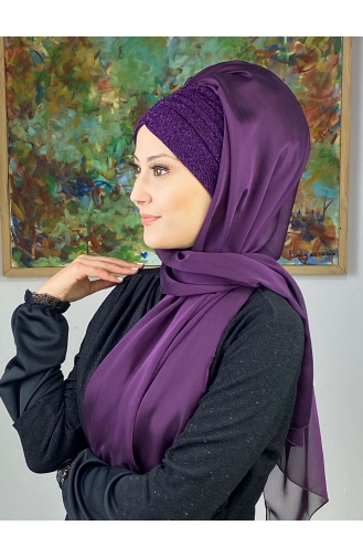 Purple Ready to wear Turban 17ŞAL1-05