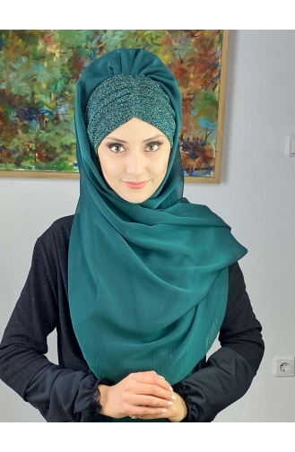 Emerald Ready to wear Turban 17ŞAL1-08