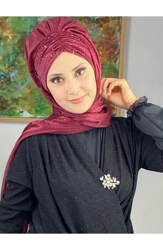 Claret Red Ready to Wear Turban 17ŞAL38-05