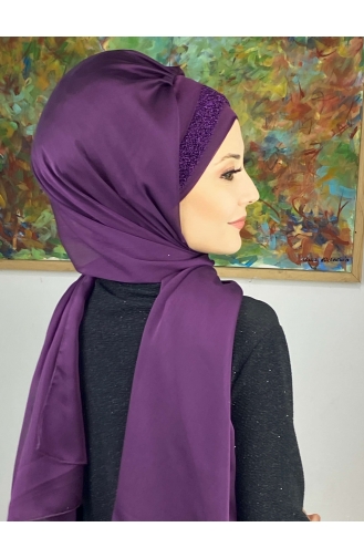 Lila Praktischer Turban 17ŞAL12-10