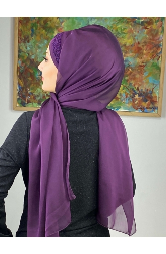 Lila Praktischer Turban 17ŞAL12-10