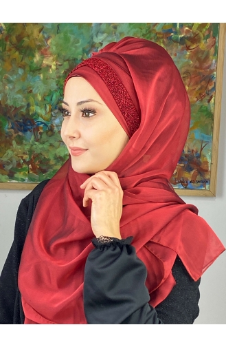 Rot Praktischer Turban 17ŞAL12-11