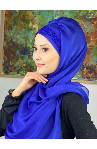 Saks-Blau Praktischer Turban 17ŞAL12-12