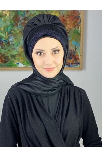 Black Ready to Wear Turban 17ŞAL12-01