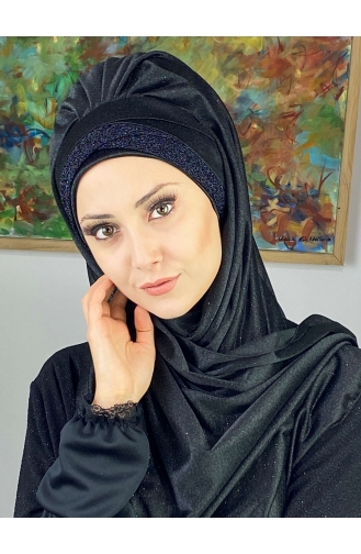 Black Ready to Wear Turban 17ŞAL12-01