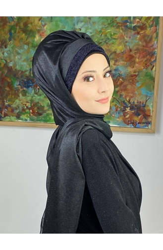 Black Ready to Wear Turban 17ŞAL12-01