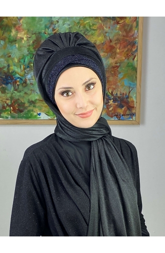 Black Ready to Wear Turban 17ŞAL12-01