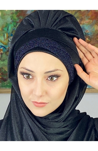 Black Ready to Wear Turban 17ŞAL12-01