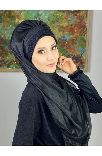 Black Ready to Wear Turban 17ŞAL12-01
